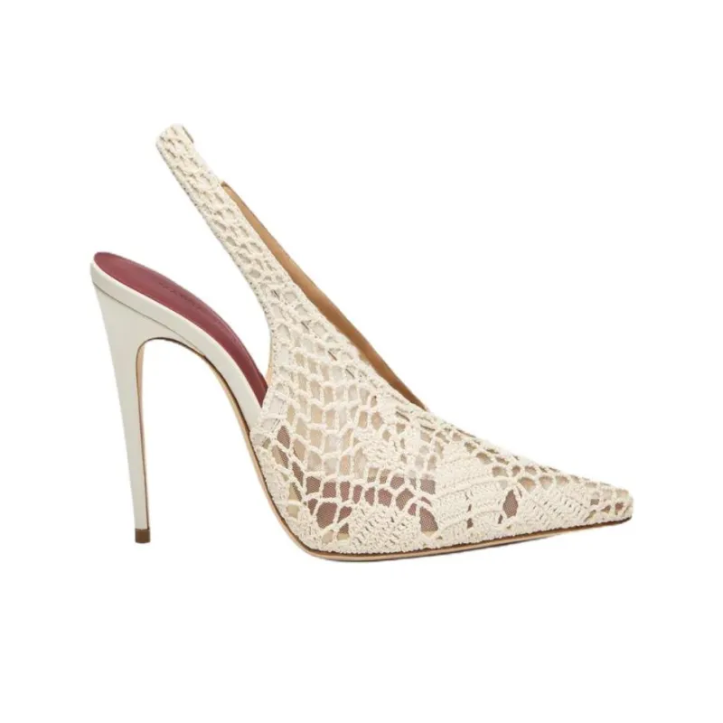 MAGDA BUTRYM Slim Heel High Heels 10.5cm Women's Milk White-1