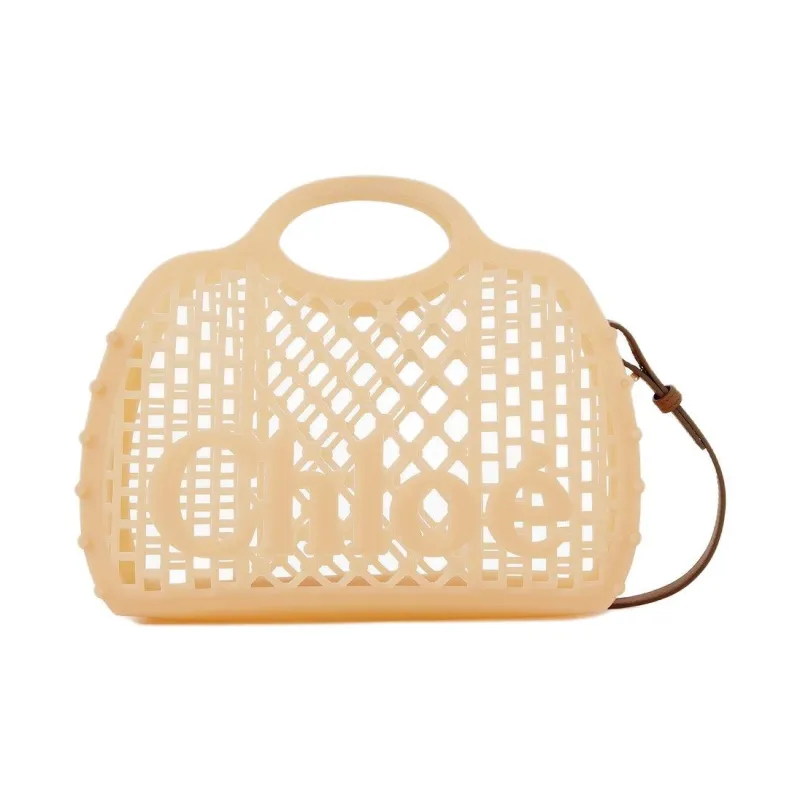 Chloe TPU Tote Bag, Shopping Bag, Shoulder Bag, Handbag Women's Beige-0