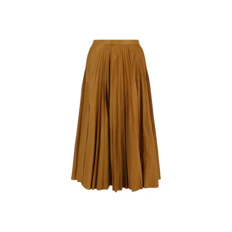 GUCCI Casual Long Skirt Women's Brown Yellow-0