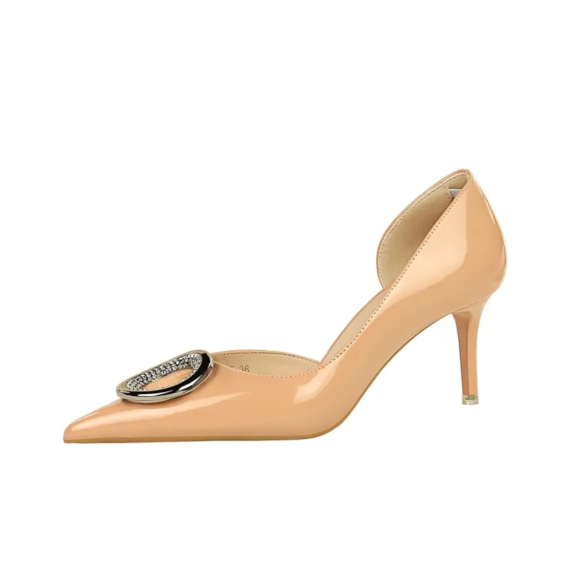 QITUMAUL Slim Heel High Heels Women's-7