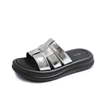 GESHE Rubber Sole Slip Resistant Slide Slippers Women's