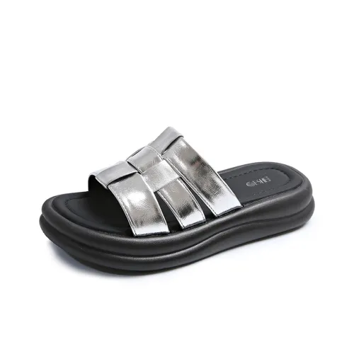 GESHE Rubber Sole Slip Resistant Slide Slippers Women's