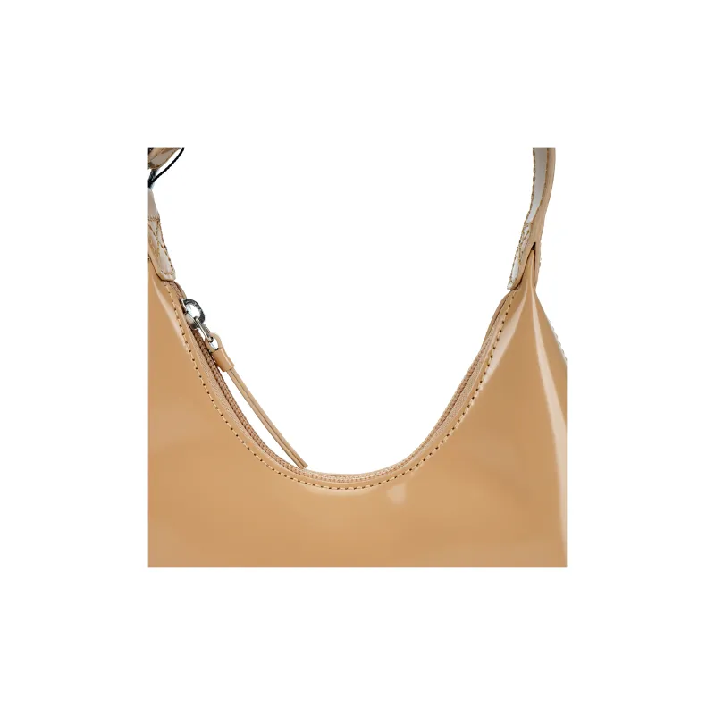 By Far Baby Amber Cow Leather Shoulder Bag, Baguette Bag, Dumpling Bag, Handbag, Shoulder Bag Women's Light Brown-4