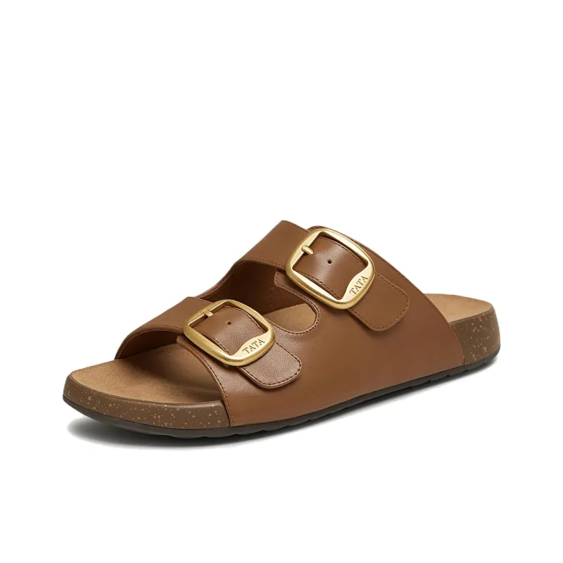TATA Leather Patchwork Quiet Slide Slippers Women's-1