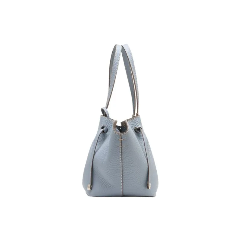GIANNI CHIARINI Cow Leather Crossbody Bag, Shoulder Bag Women's Blue-2
