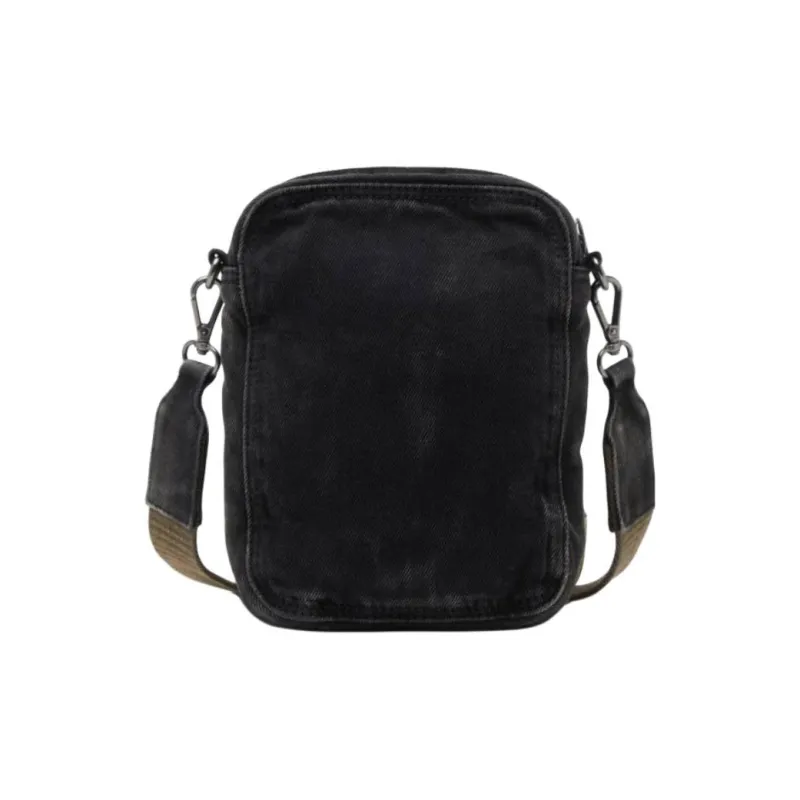 DIESEL Cotton Shoulder Bag, Crossbody Bag Men's Black-2