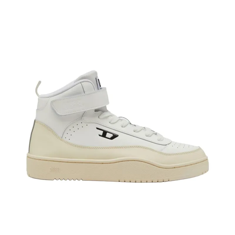 DIESEL S Tracker D Mid Top Skateboard Shoes Men's White-1