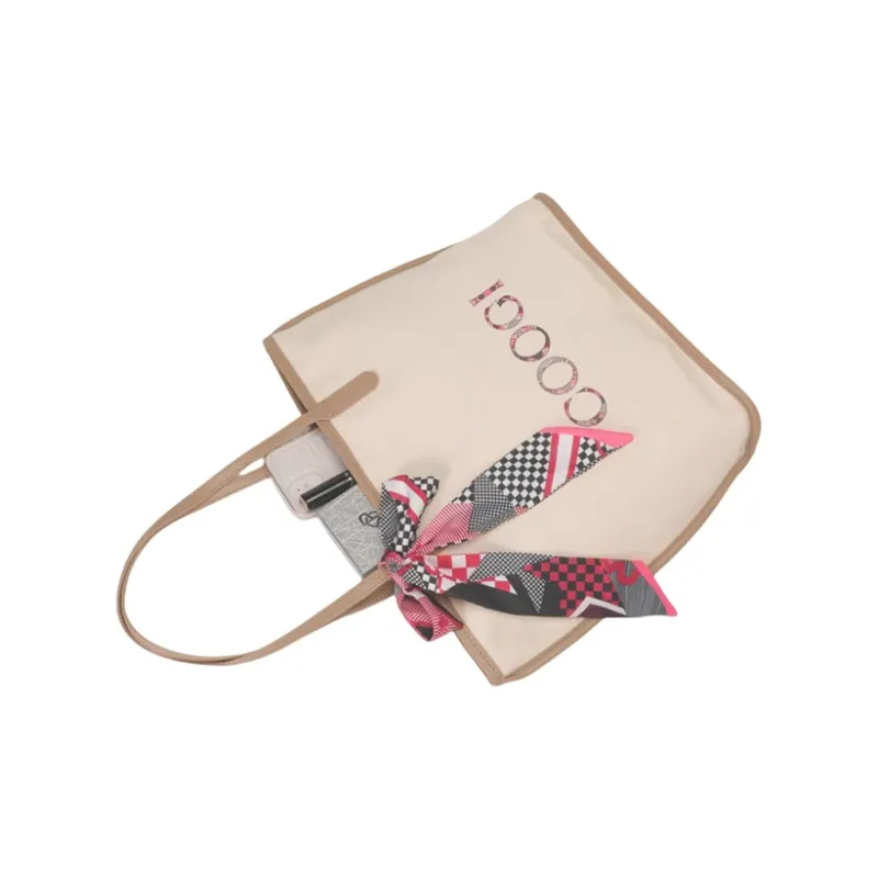 COOGI Canvas Mommy Bag, Tote Bag, Shopping Bag, Shoulder Bag Tubas Women's Ecru-3