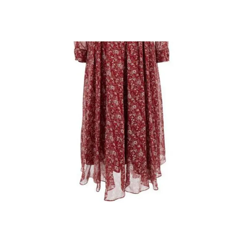 MaxMara Studio Long Sleeved Dresses Women's Red-3