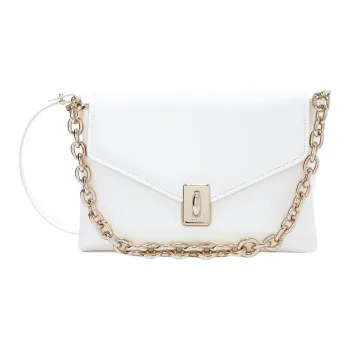 Furla Leather Shoulder Bag Medium Size Women's White