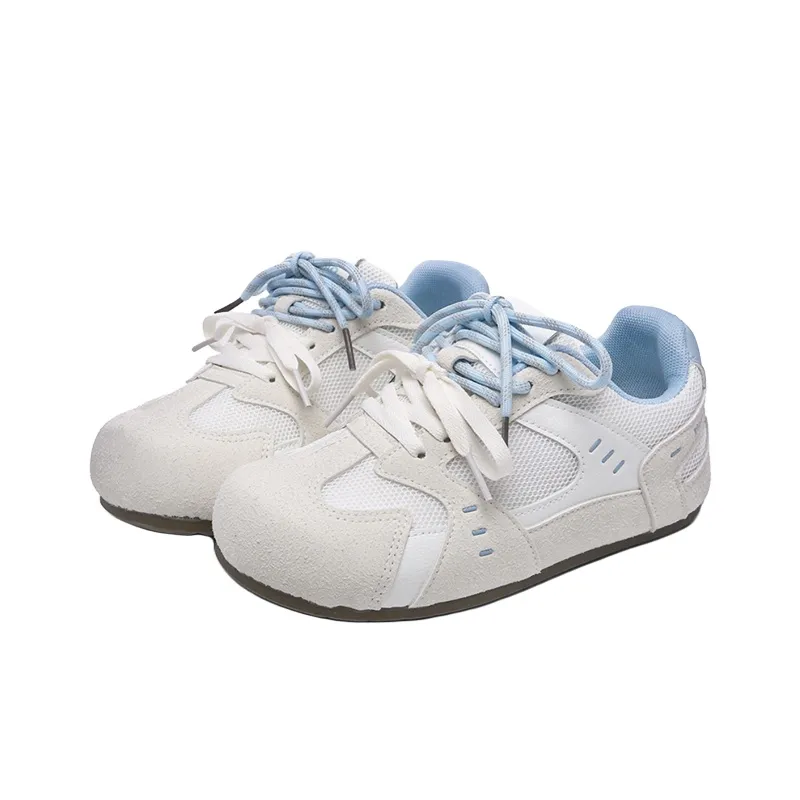 Ordifen Low Top Skateboard Shoes Women's Gray Blue-1