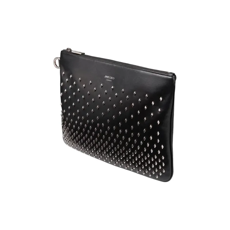 Jimmy Choo Derek Leather Clutch Bag-1