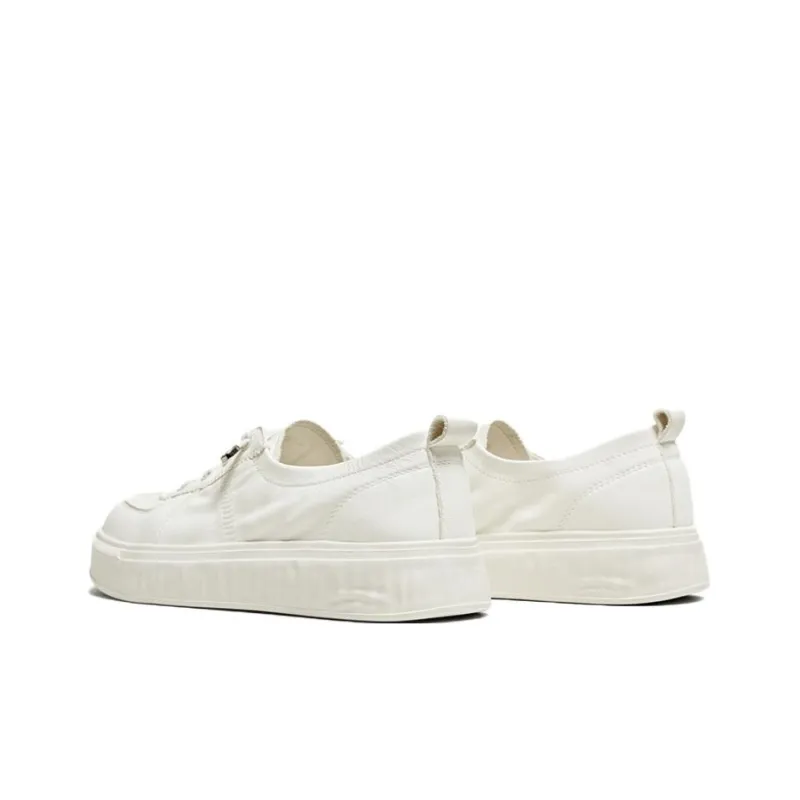 BASTO Low Top Skateboard Shoes Women's Beige-3