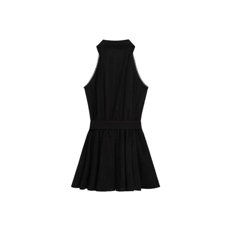 KKX Sleeveless Dresses Women's Old Money Style Sleeveless Shirt Dress-1
