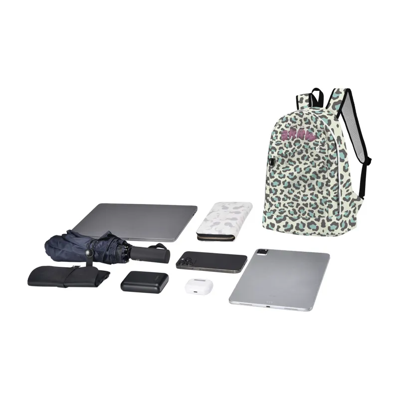 SRRW Polyester Backpack Unisex Beige-4