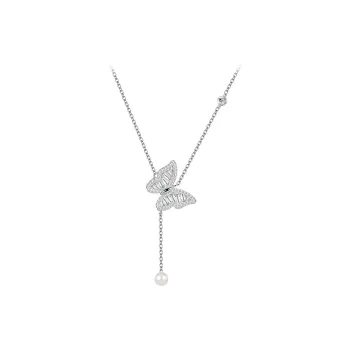 SHINE S925 Silver With Zircon Necklaces Women's