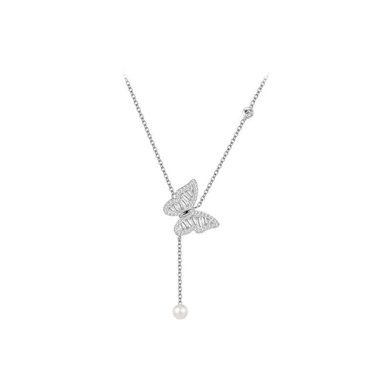 SHINE S925 Silver With Zircon Necklaces Women's-0