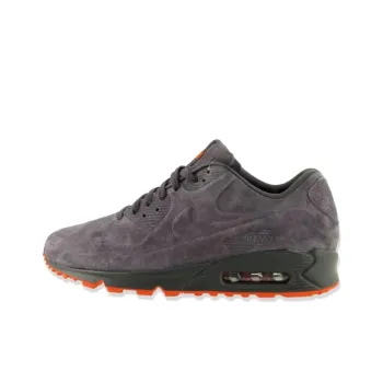 Nike Air Max 90 Anti Slip Wear Resistant Low Top Casual Shoes Unisex Charcoal Black Orange