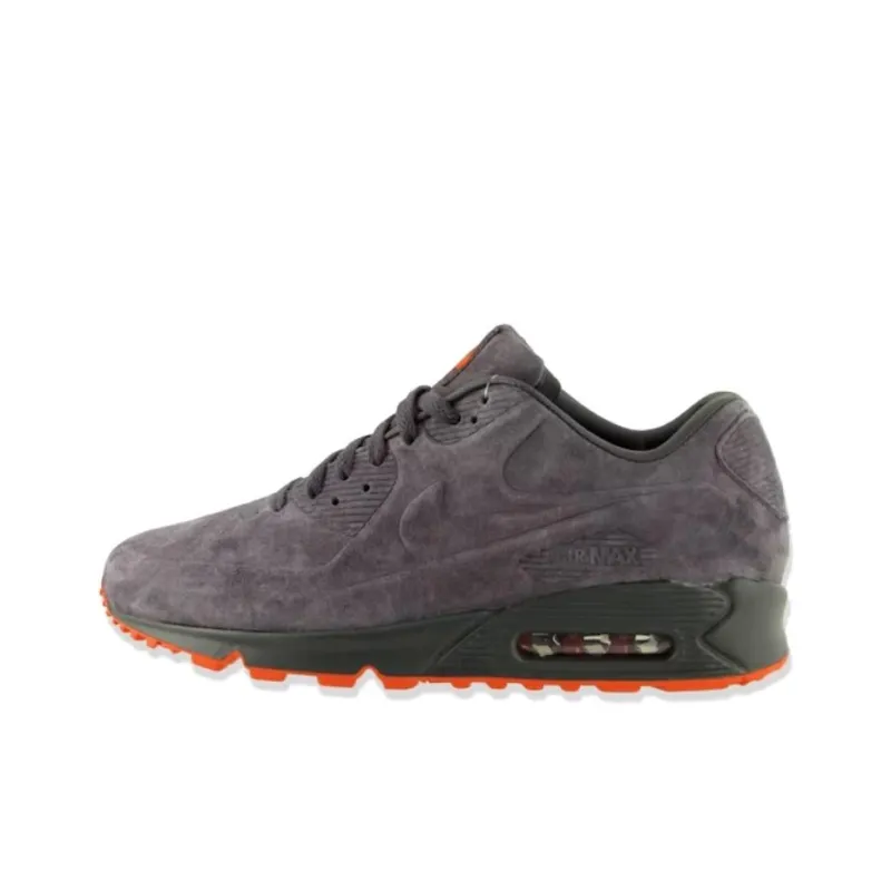 Nike Air Max 90 Anti Slip Wear Resistant Low Top Casual Shoes Unisex Charcoal Black Orange-0