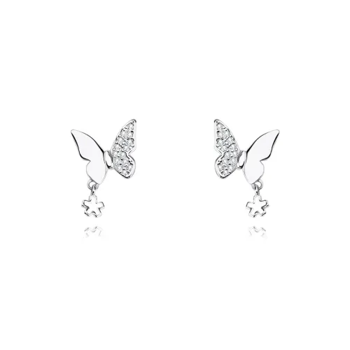 KUMET Sterling Silver Stud Earrings Women's