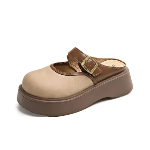 GESHE Rubber Sole Abrasion Resistant Closed Toe Slippers Women's