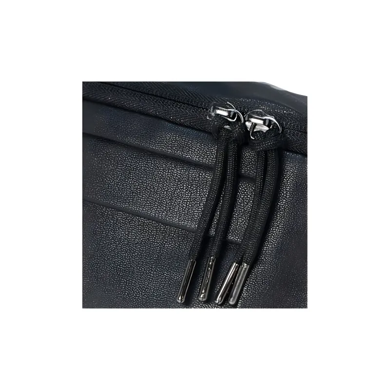 Jordan Leather Crossbody Bag, Fanny Pack Unisex Black-3
