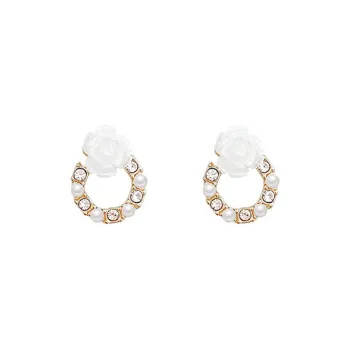 QIANFANGDAHUANGYE Zircon Stud Earrings Women's