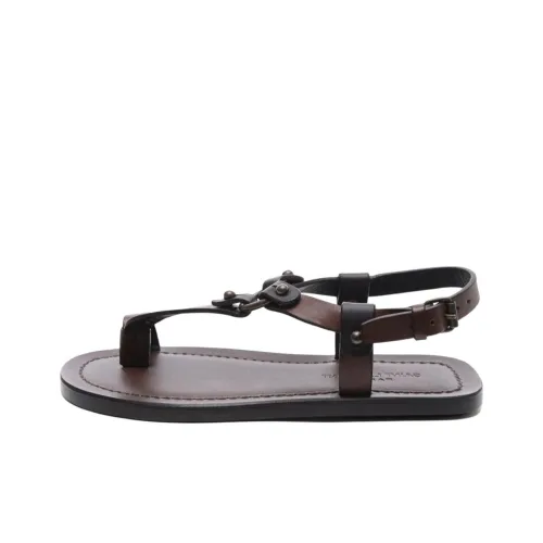 SAINT LAURENT Nu Pieds One Strap Sandals Women's Brown