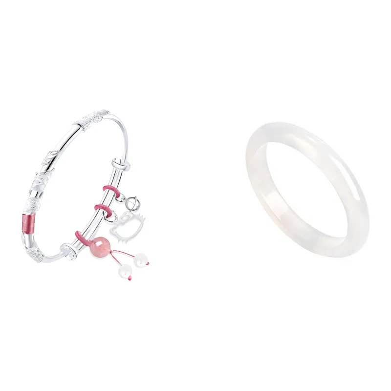COPI Synthetic/Artificial Glass Cat Eye Bangles Unisex-4
