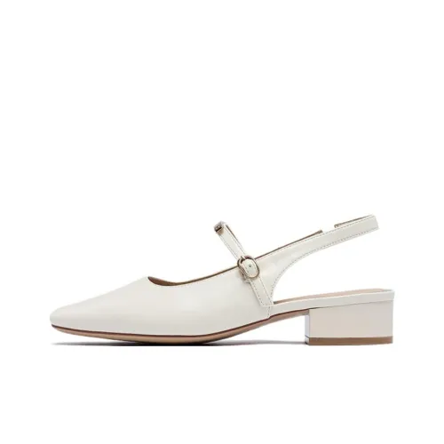 15 MINS High Heels Women's Beige/Silver/Black