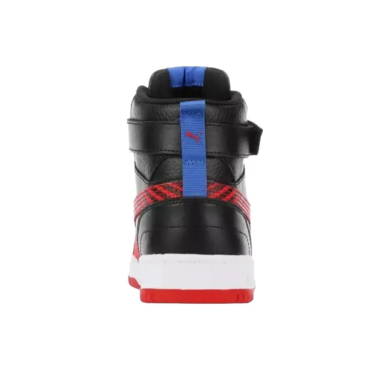PUMA RBD Game Anti Slip Wear Resistant High Top Tennis Shoes Men's Black Red-3