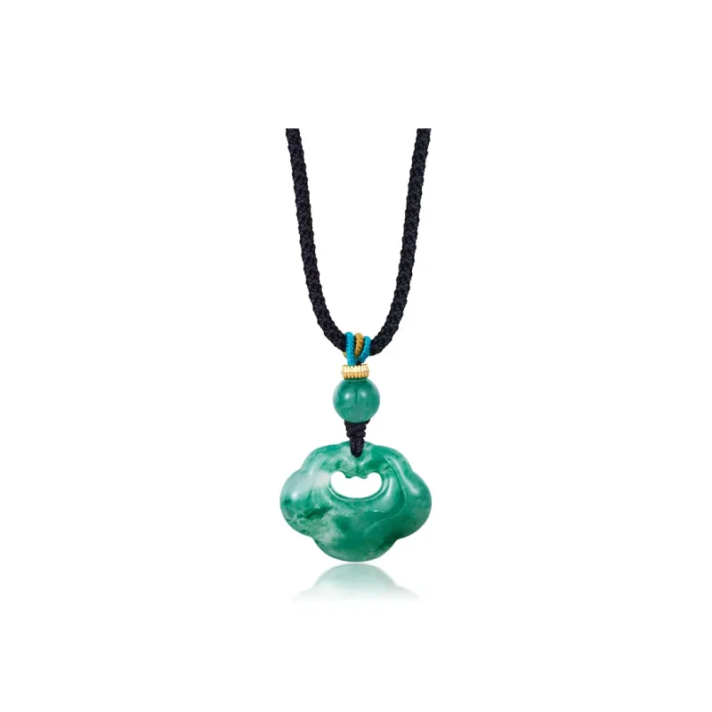 LOVING Natural African Emerald Jade Necklaces Unisex-0