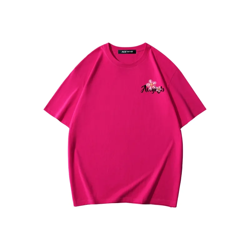 YK&YB T Shirts Unisex Rose Red-0