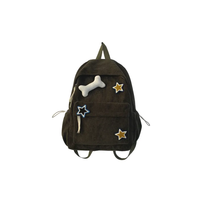 SURELAPTOP Corduroy Backpack Unisex Multicolor-10