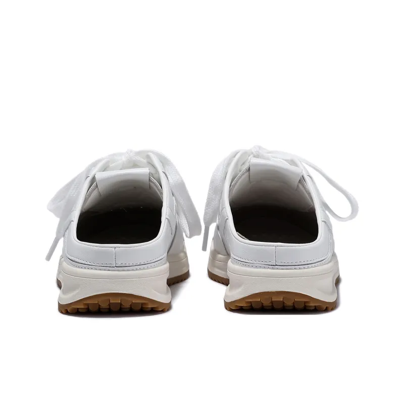 SELAIYA Rubber Sole Abrasion Resistant Closed Toe Slippers Women's White-4