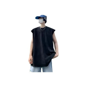 RVANGUARD Tank Tops Unisex Washed Black