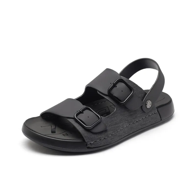 JOSINY Beach Sandals Men Black/Khaki-1