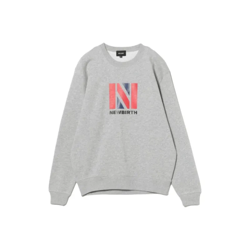 Beams Sweatshirts Unisex Gray-0