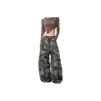 SUNSETMONENT Jeans Unisex Camouflage