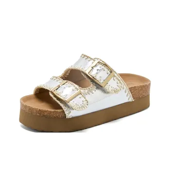 La Chapelle Abrasion Resistant Slide Slippers Women's Silver