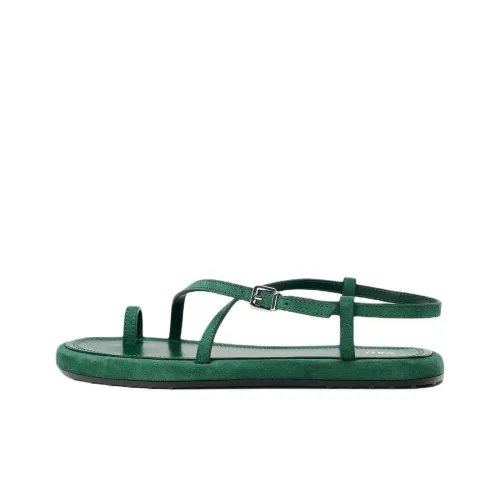 ZARA One Strap Sandals 1.5cm Women's Green