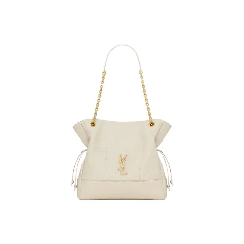 SAINT LAURENT Jamie Sheepskin Tote Bag, Shopping Bag, Handbag, Shoulder Bag Trumpets Women's Vintage White