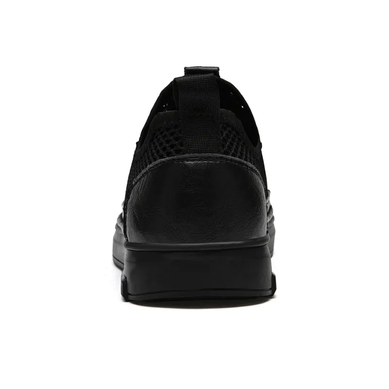Wen Nai Low Top Skateboard Shoes Men's Black-3