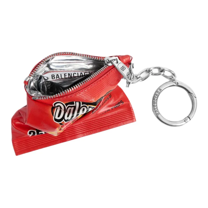 Balenciaga Cow Leather Bag Charm Bag Merch Men's Red-2