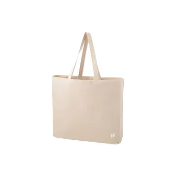 UNIQLO Canvas Canvas Bag Tote Bag Shopping Bag Handbag Large Size Unisex Beige
