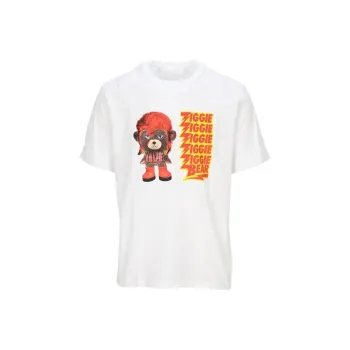 Neil Barrett Ziggie Bear Print Cotton T shirt