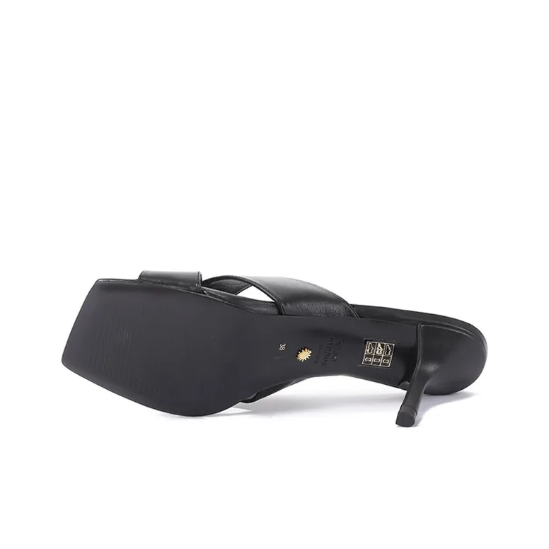 Stuart Weitzman/SW Slide Slippers 7.5cm Women's Black-4