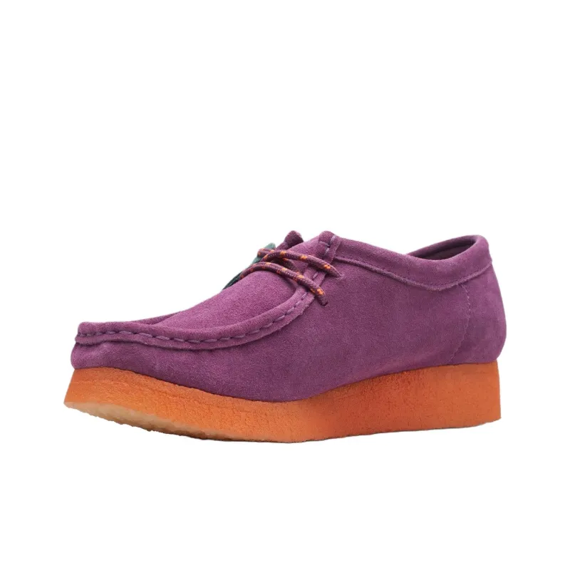 Clarks Wallabee Low Top Casual Shoes Unisex Purple-2