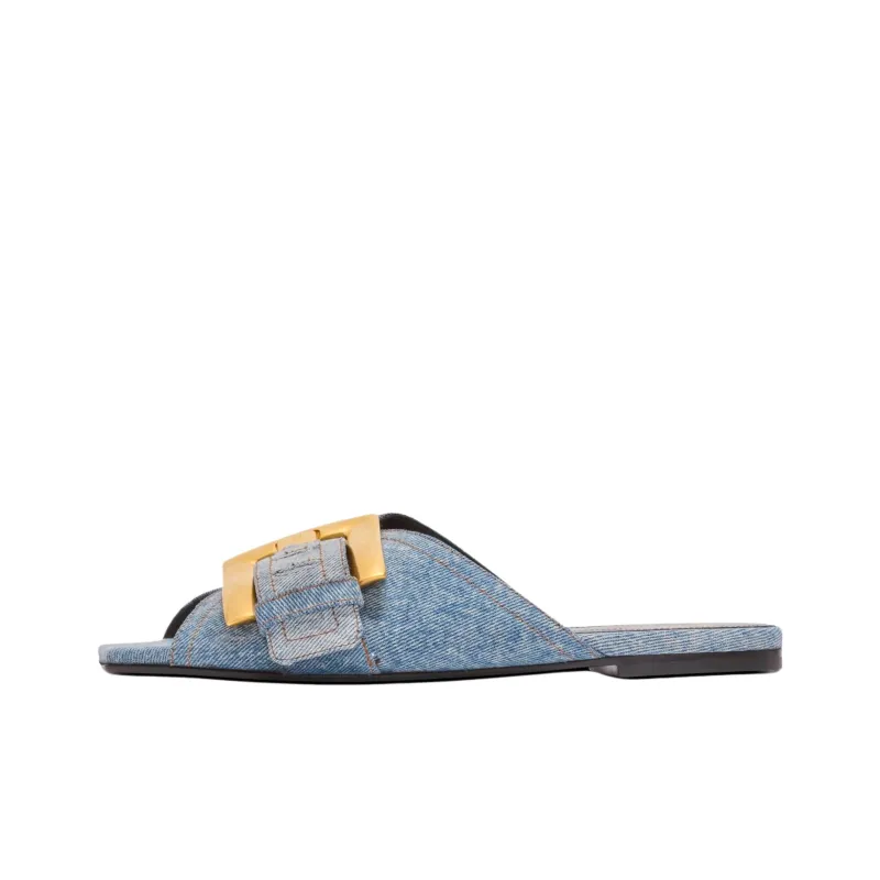 BALMAIN Slide Slippers Women's Blue-0
