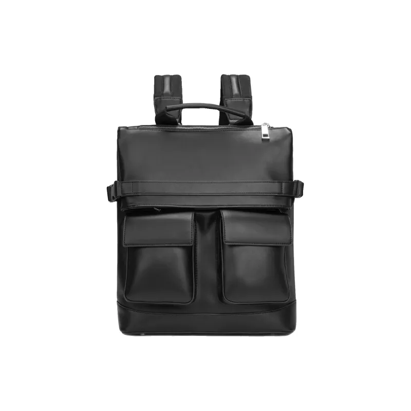 VIHUS Microfiber Leather Backpack Men's Black-0
